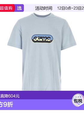 1h可退 香港直邮Oamc 男士 浅蓝色棉质宽松款T恤 23E28OAJ08COT00