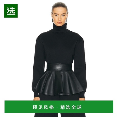 1h可退 香港直邮Alaïa 女士 宽松款套头毛衣 9S02535M850