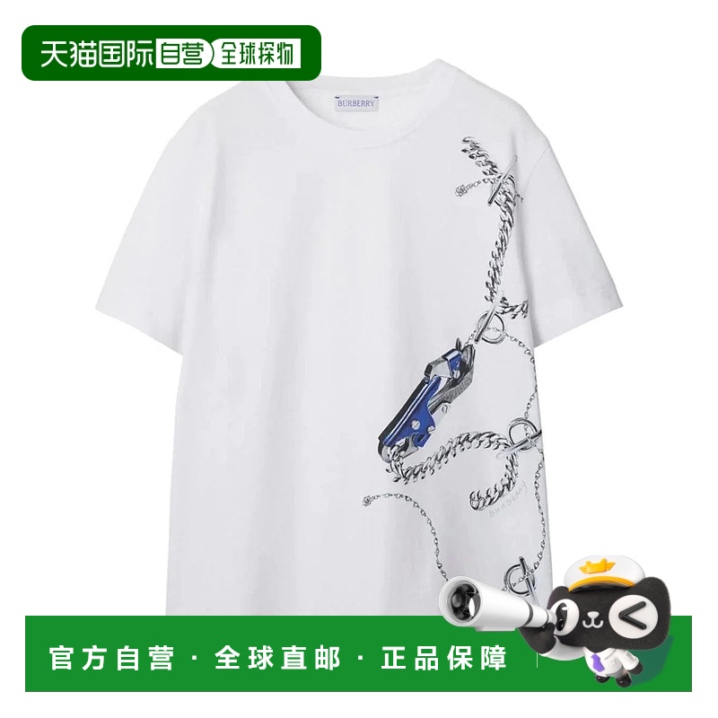 1h可退 香港直邮BURBERRY 女士T恤 8088215 AW2024 白色 BURBERRY
