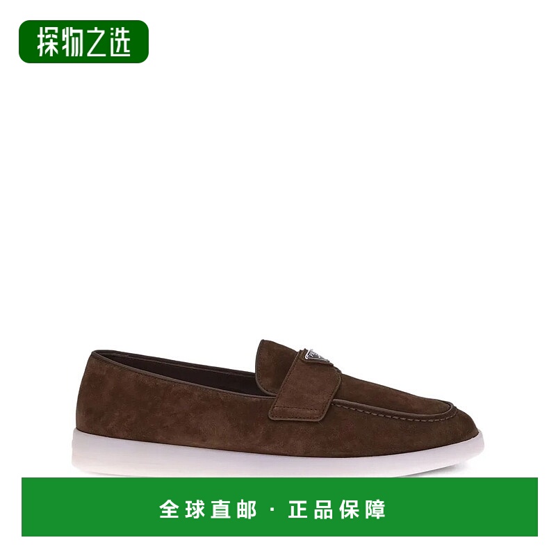 香港直邮Prada 普拉达 男士 標誌牌杏仁形鞋頭樂福鞋 2DG124FG001