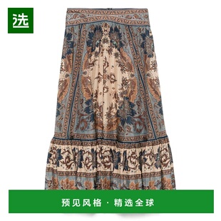 1h可退 香港直邮ZIMMERMANN 女士 ASCENSION 层叠中长半身裙 3479