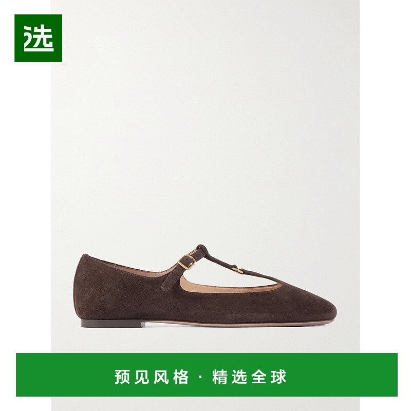 香港直邮Chloe 蔻依 女士 Marcie 精饰绒面革芭蕾舞鞋 CH25W02NRA