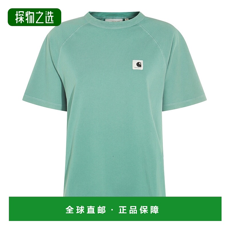 1h可退 香港直邮CARHARTT WIP 女士 绿色棉质T恤 I0351382ZU5F
