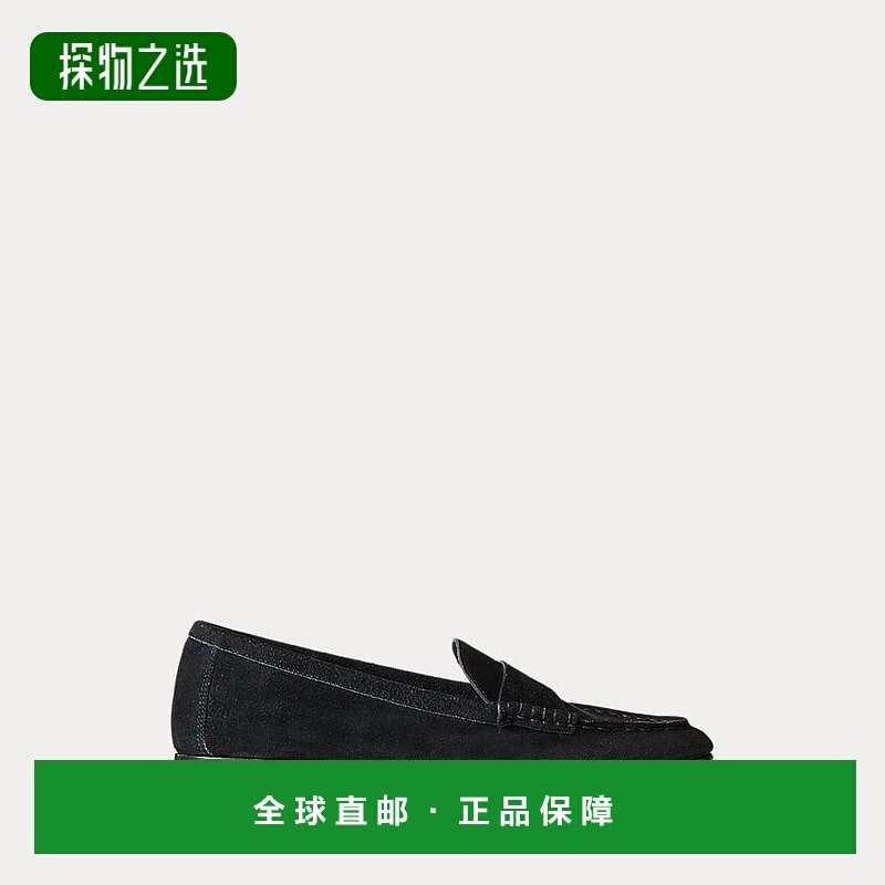 自营欧洲直邮RalphLauren拉夫劳伦 Polo绒面革压花小马便士乐福鞋