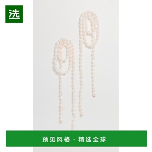 1h可退 香港直邮Shashi 女士 Vroom 珍珠耳环 white白色 舒适时尚
