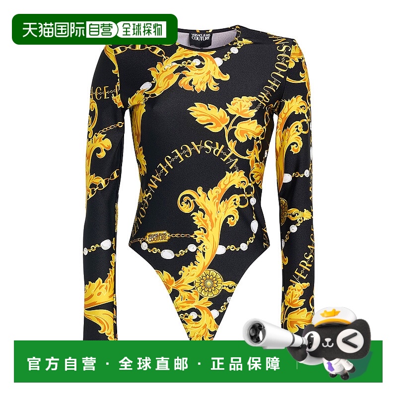 1h可退 香港直邮Versace Jeans 范思哲 女士 连体衣 black黑色 舒