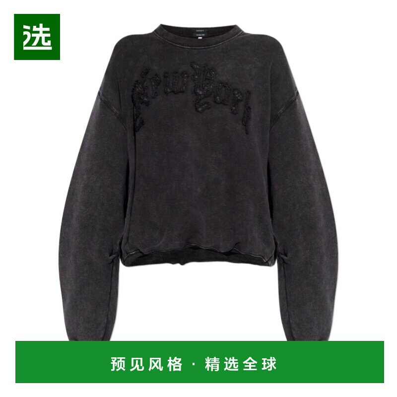 香港直邮R13 女士卫衣 R13WK260K001OWASHEDBLACK AW2025长袖