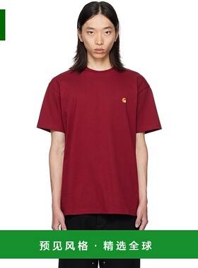 1h可退 香港直邮CARHARTT WIP 男士 红色 Chase T 恤 I026391