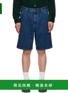1h可退 香港直邮CARHARTT WIP 男士 蓝色 Single Knee 牛仔短裤 I
