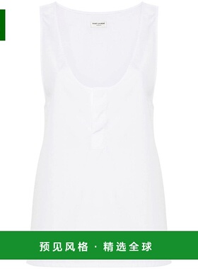 1h可退 香港直邮Saint Laurent 圣罗兰 女士 Henley 背心上衣 790