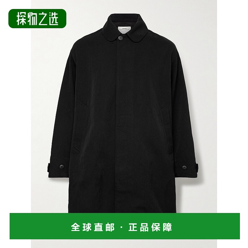 香港直邮Visvim 维斯维木 男士 Balmat 羊毛亚麻混纺斜纹布大衣 0