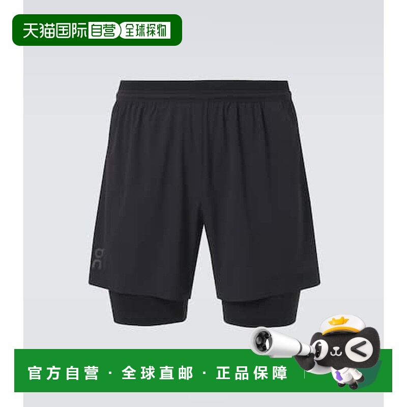 1h可退 香港直邮On 男士 2/1 比赛跑步短裤 black黑色 舒适时尚