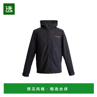 欧洲直邮BURBERRY/博柏利 男士外套黑色涤纶立体字母Logo纯色男装