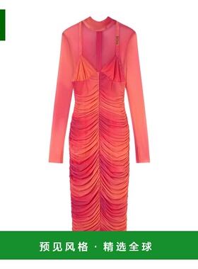 香港直邮Versace 褶皱高领连衣裙 E76HAO918EJS290EQN7范思哲