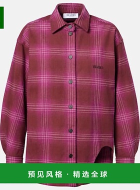 1h可退 香港直邮The Attico 女士 Eliza 格子棉质衬衫 purple紫色