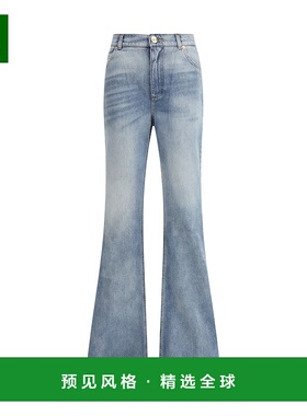 1h可退 香港直邮Balmain 巴尔曼 女士 喇叭牛仔裤 FF1MJ116DF79