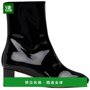 1h可退 香港直邮aeyde 女士 黑色 Millie Patent Leather 踝靴 A1