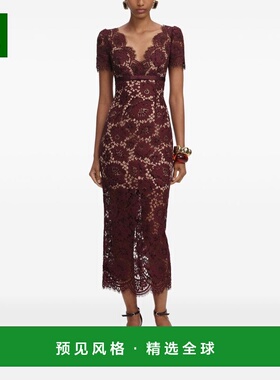 香港直邮SELF-PORTRAIT 女士连衣裙 AW25096MBURGUNDY AW2025