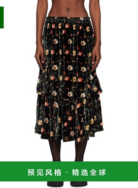 1h可退 香港直邮R13 女士 黑色 Gathered Cargo 半身裙 R13WR531R