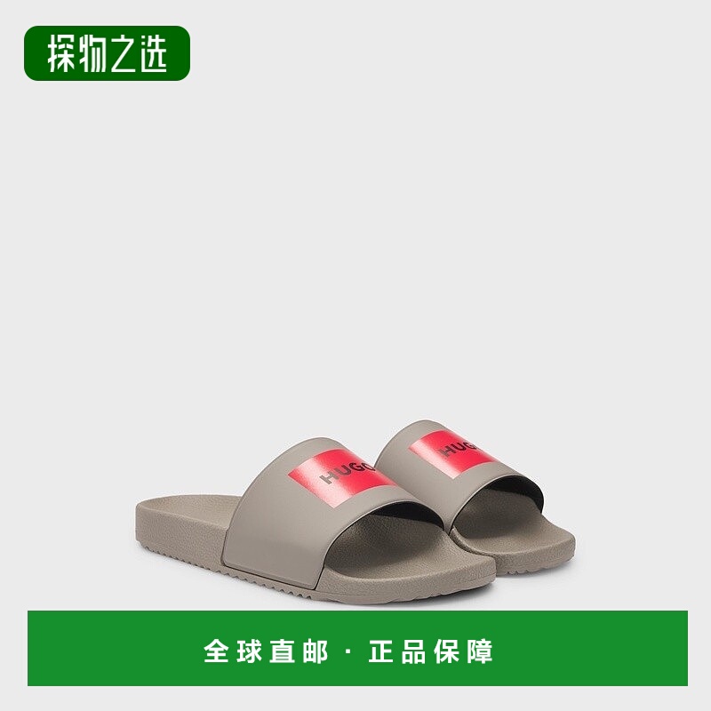 欧洲直邮HUGO BOSS雨果HUGO RED带徽标带的穆勒鞋男鞋