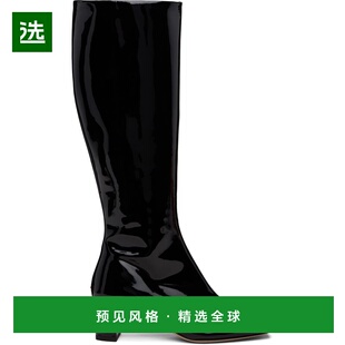 1h可退 香港直邮aeyde 女士 黑色 Marty 高筒靴 A11KB06240050012