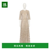 香港直邮Valentino 圆领连衣裙 BVDKJ01C8真丝长裙