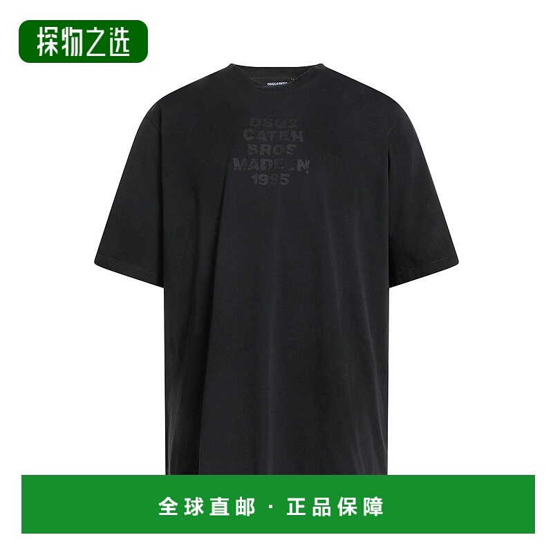 香港直邮Dsquared2 二次方 男士 T恤 black黑色 舒适时尚