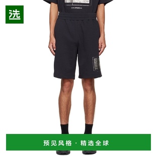 WALL 男士 短裤 香港直邮A ACWMB13 Grid COLD Foil 1h可退 黑色