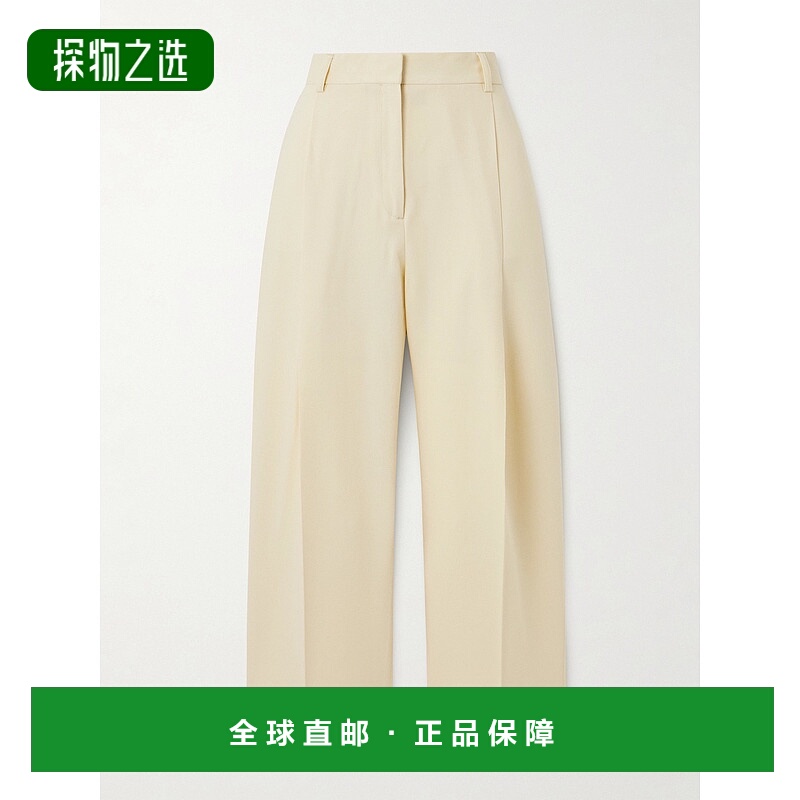 1h可退 香港直邮TOTÊME 女士 褶裥绉纱阔腿裤 251WRB0254FB0335BU