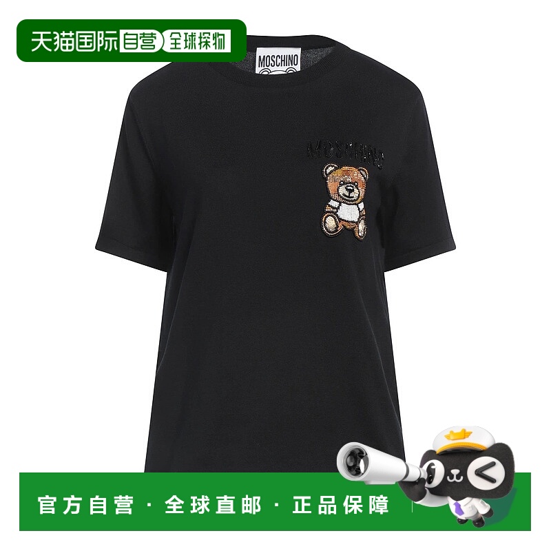 1h可退 香港直邮Moschino 莫斯奇诺 女士 毛衣 black黑色 舒适时