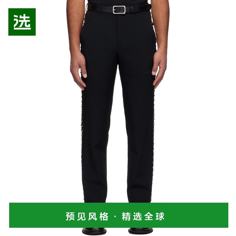 1h可退 香港直邮comme des garcons 川久保玲 男士 黑色铆钉长裤,男装,休闲裤,淘宝优惠券,粉丝福利购,淘宝优惠卷