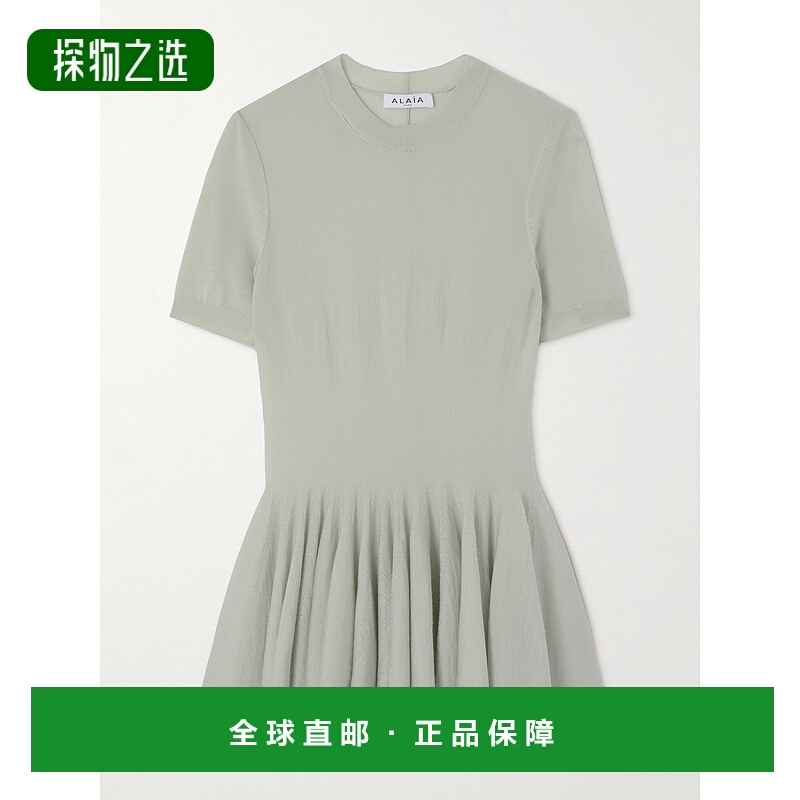 香港直邮Alaïa 女士 羊毛收腰上衣 AA9H1235M922B605VERTAMANDE