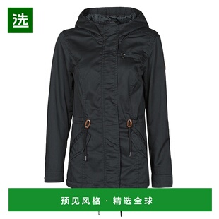 欧洲直邮Only 女士 ONLLORCA 派克大衣 黑色长袖外套