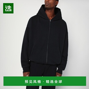 付款1h内可退 香港直邮Entire Studios 男士 黑色拉链棉质卫衣 ES