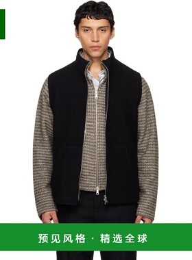 1h可退 香港直邮Rier 男士 黑色 Fleece Full Zip 马甲 NFL18X02