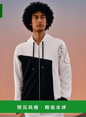 香港直邮Versace 徽标连帽休闲夹克 A79424A222536A911