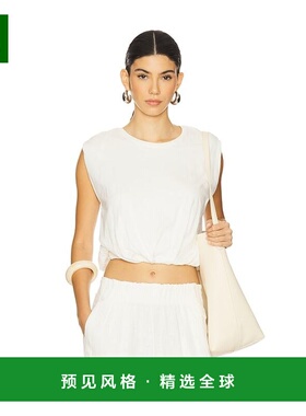 1h可退 香港直邮GOOD AMERICAN 女士 棉质飞袖T恤 GT0600