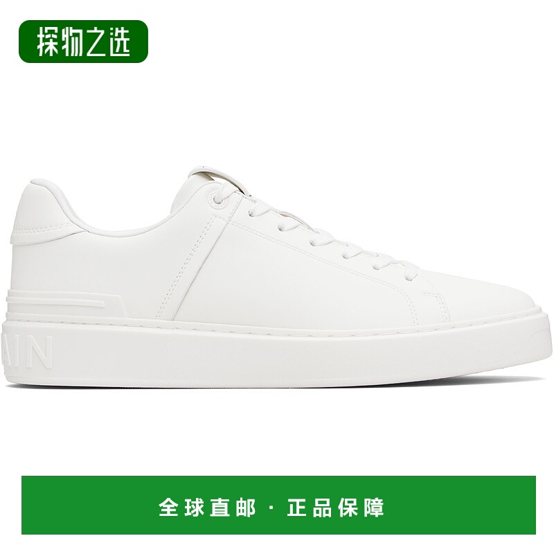 香港直邮Balmain 巴尔曼 男士 灰白色 B-Court 运动鞋 FM1VI288LV