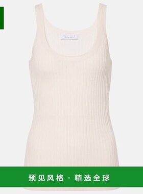 香港直邮Gabriela Hearst 女士 Nevin 网眼提花羊绒真丝背心上衣