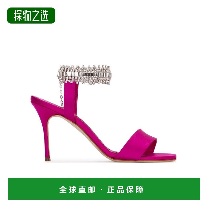 香港直邮Manolo Blahnik 徽标高跟凉鞋 PARINASAN4211219BPUR