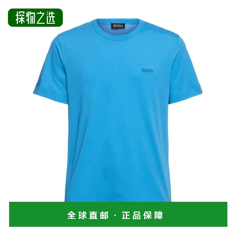 香港直邮Zegna logo刺绣短袖T恤 79I-YBG014