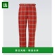 香港直邮Bode 男士 Gable 1h可退 格子羊毛法兰绒直筒长裤