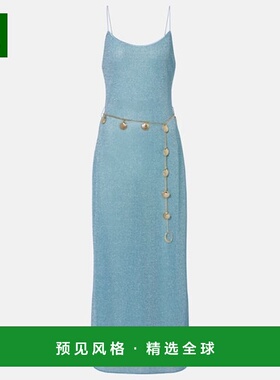 1h可退 香港直邮oseree 女士 Lumière 束带长款连衣裙 blue蓝色