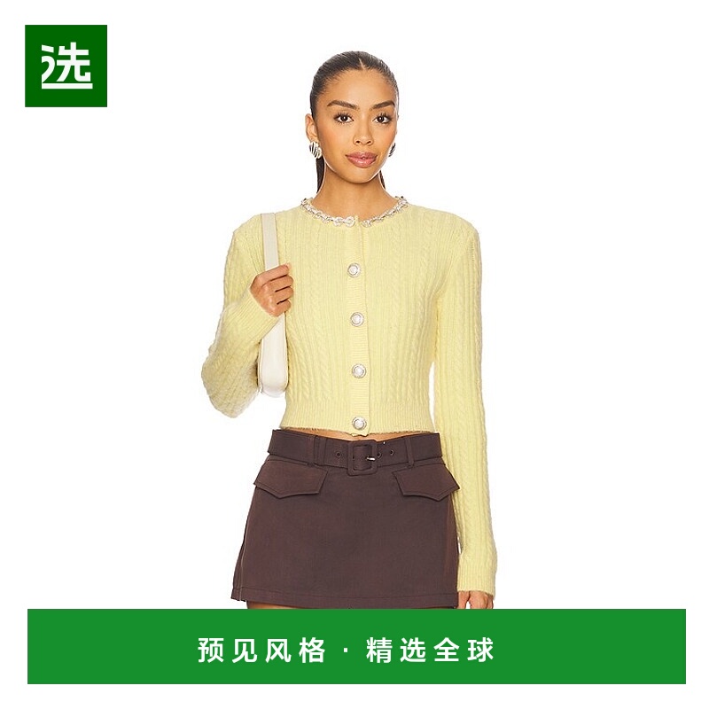 1h可退 香港直邮Self-Portrait 女士 羊驼毛针织开衫 AW25121CAY