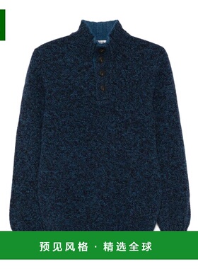 香港直邮Gran Sasso 男士外套 1010225704851 AW2025 蓝色 高领毛