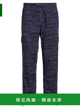 1h可退 香港直邮Iceberg 冰山 男士 休闲长裤 blue蓝色 舒适时尚