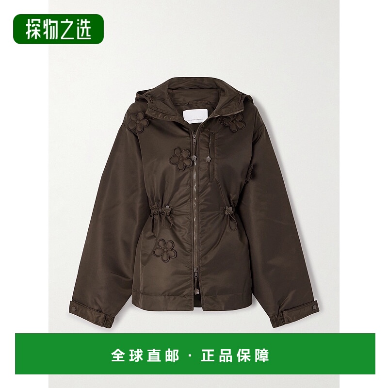 香港直邮Cecilie Bahnsen 女士 Becky 连帽嵌花带里衬紧身夹克 32