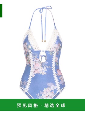 1h可退 香港直邮ZIMMERMANN 女士 BEACHWEAR 蓝色泳装 4140WSS255