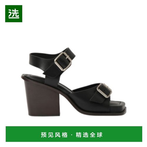 香港直邮Lemaire 方跟绑带高跟凉鞋 79I-YWK013