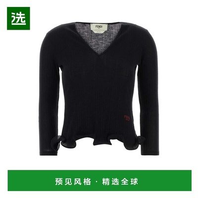 香港直邮FENDI 女士针织衫 FS9741AVFEF0GME CO 黑色 TARGET TOPS